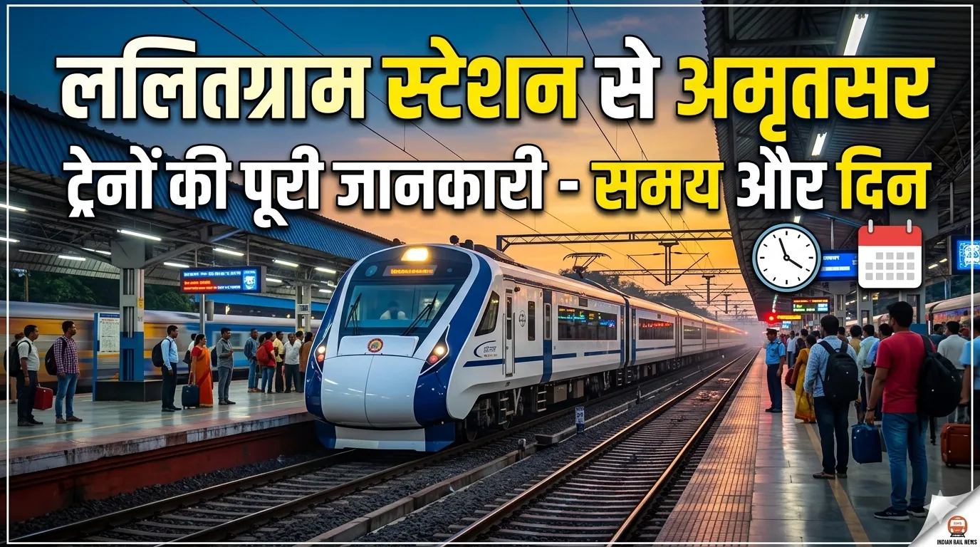 Lalitgram Station से अमृतसर के लिए कौन-कौन सी ट्रेनें चलती हैं? समय, दिन और पूरी जानकारी